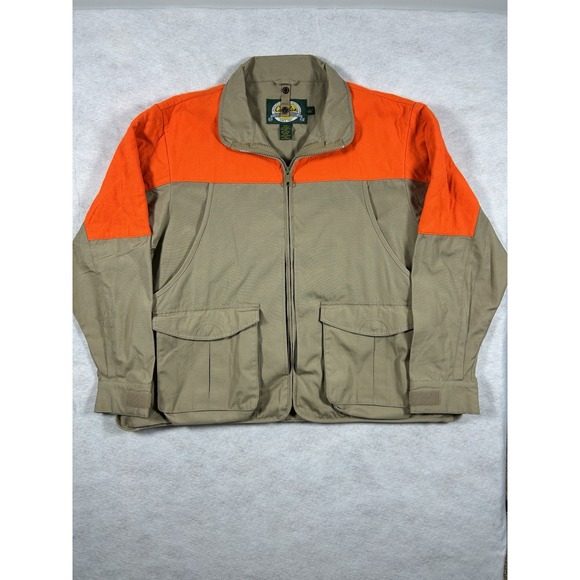 Cabela's Other - Cabela's Blaze Orange Upland Hunting Jacket Mens L Tan Quilted Gorpcore Outdoor